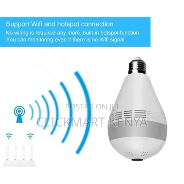 Wireless Bulb Camera Nanny Wifi CCTV Camera - thumbnail 5