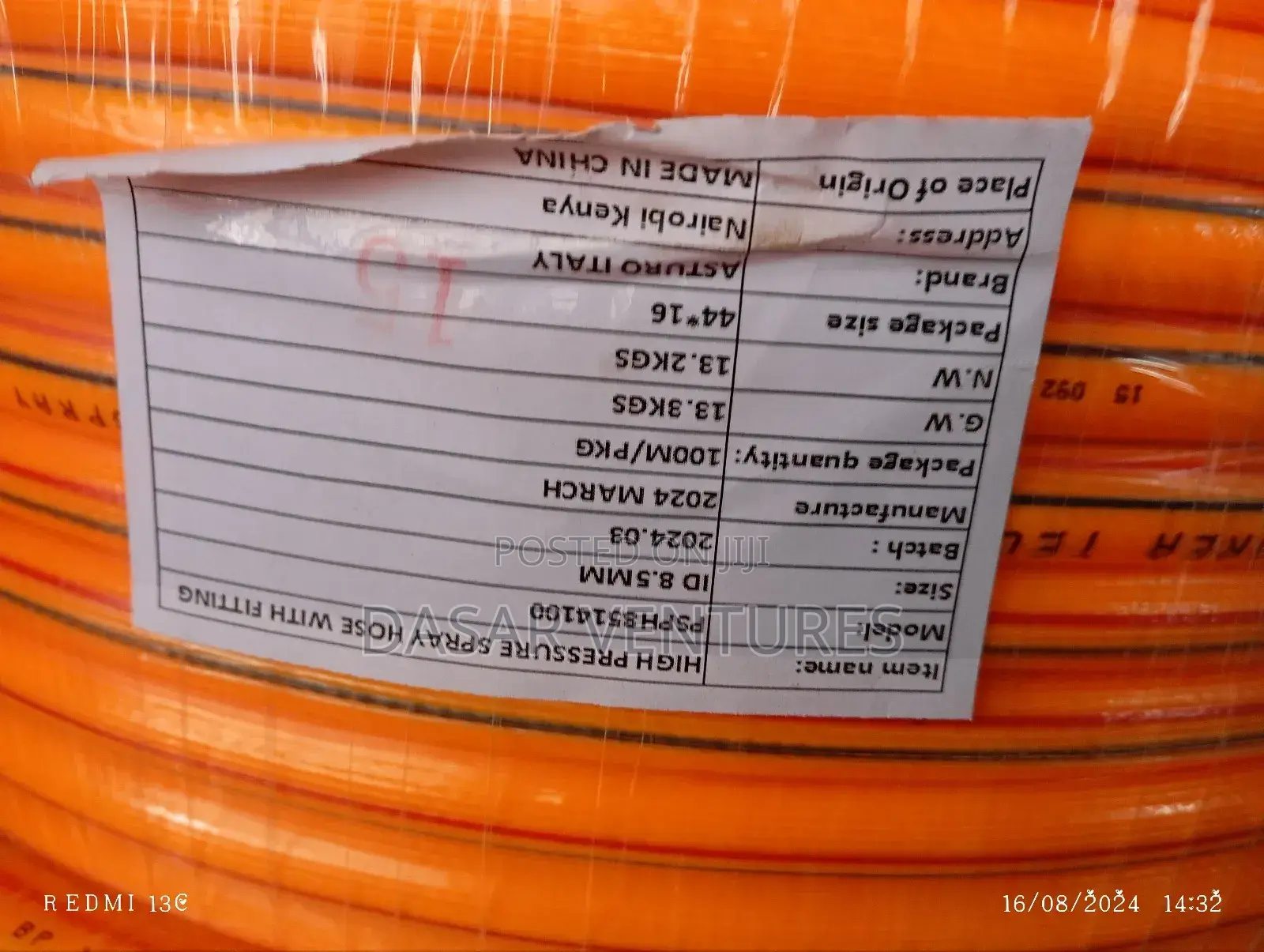 Sprayer Hose Pipe 100m Roll