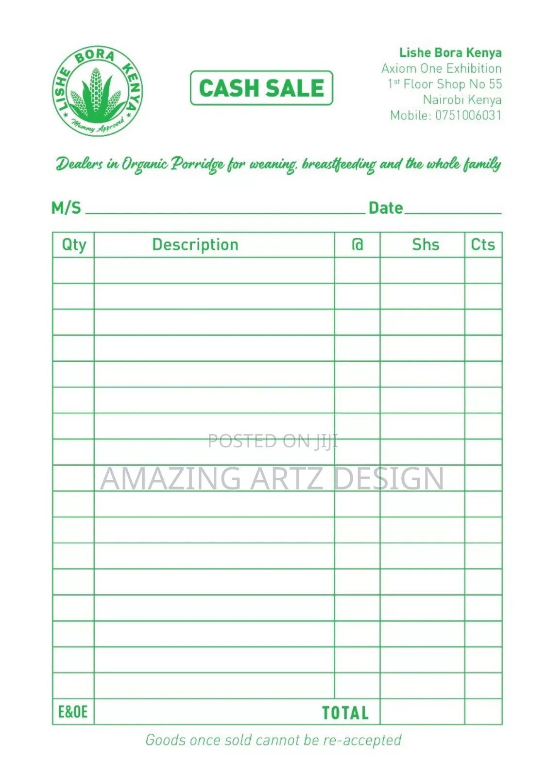 Receipt Book Printing
