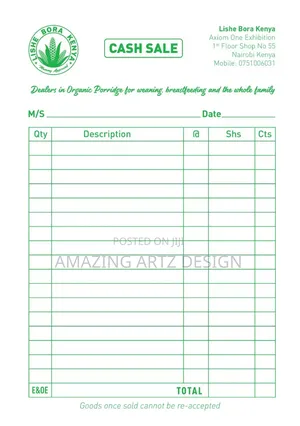 Receipt Book Printing