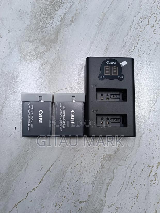 Caisi LP E12 Battery Pack( 2 Batteries And A Dual Charger)
