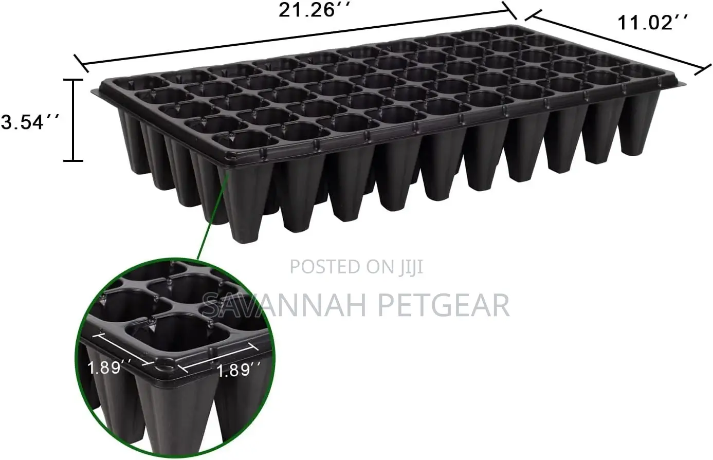 Durable Seedling Plastic Nursery Trays - 50 Cells- 10pieces