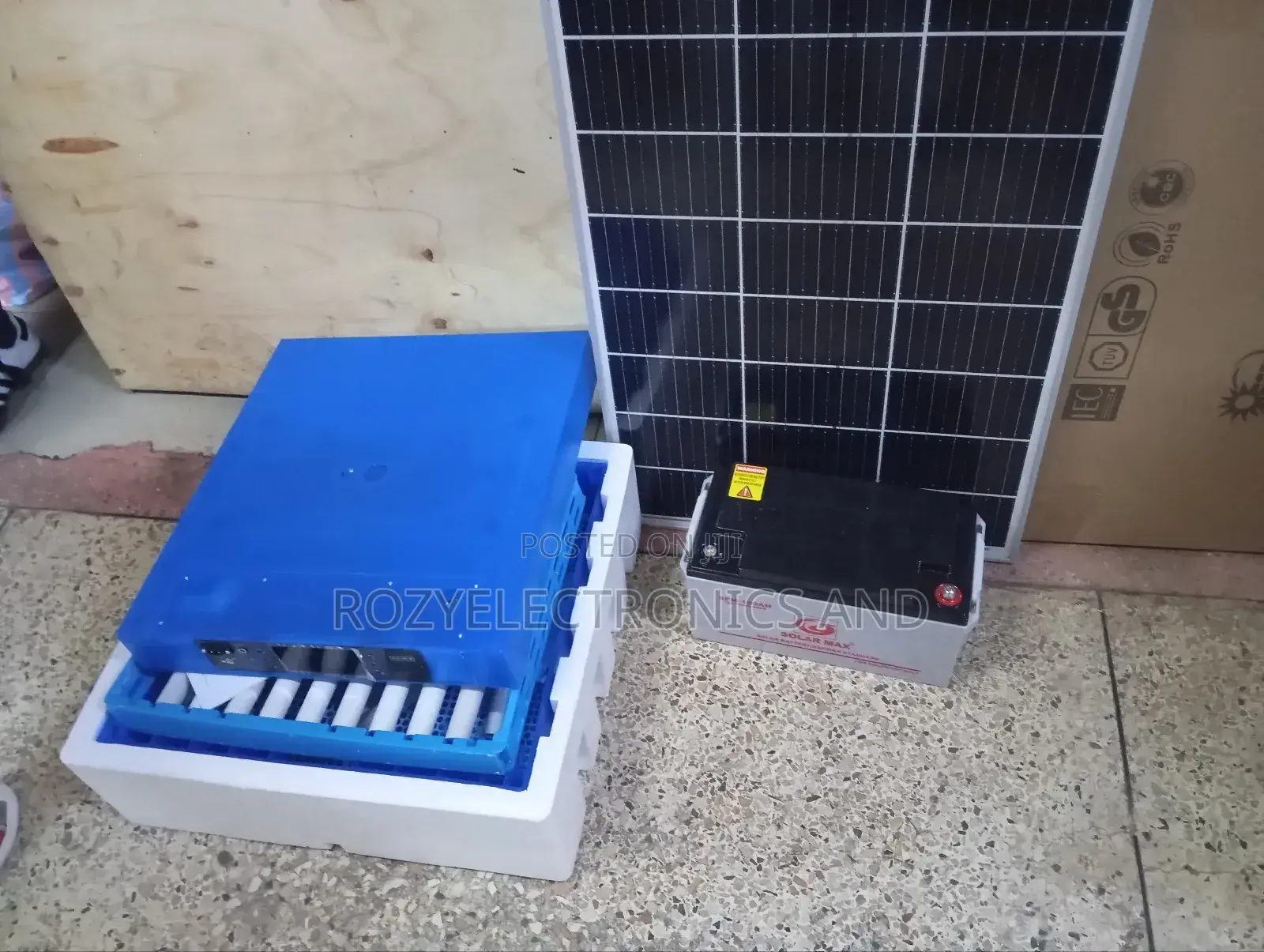 64 Eggs Incubator+Solar Panel +Battery