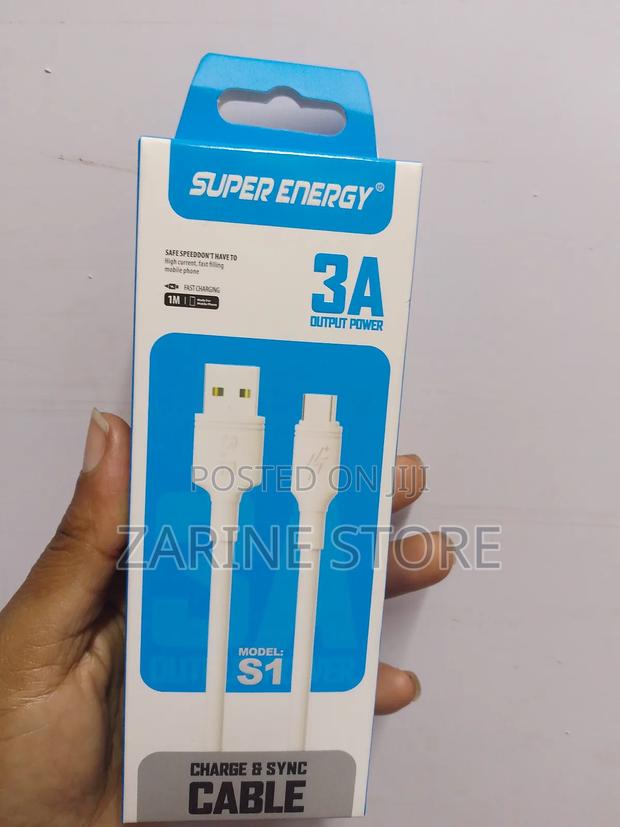 S1 Fast Charging Type C Cable 3A Output Power 1 Metres Long - main view