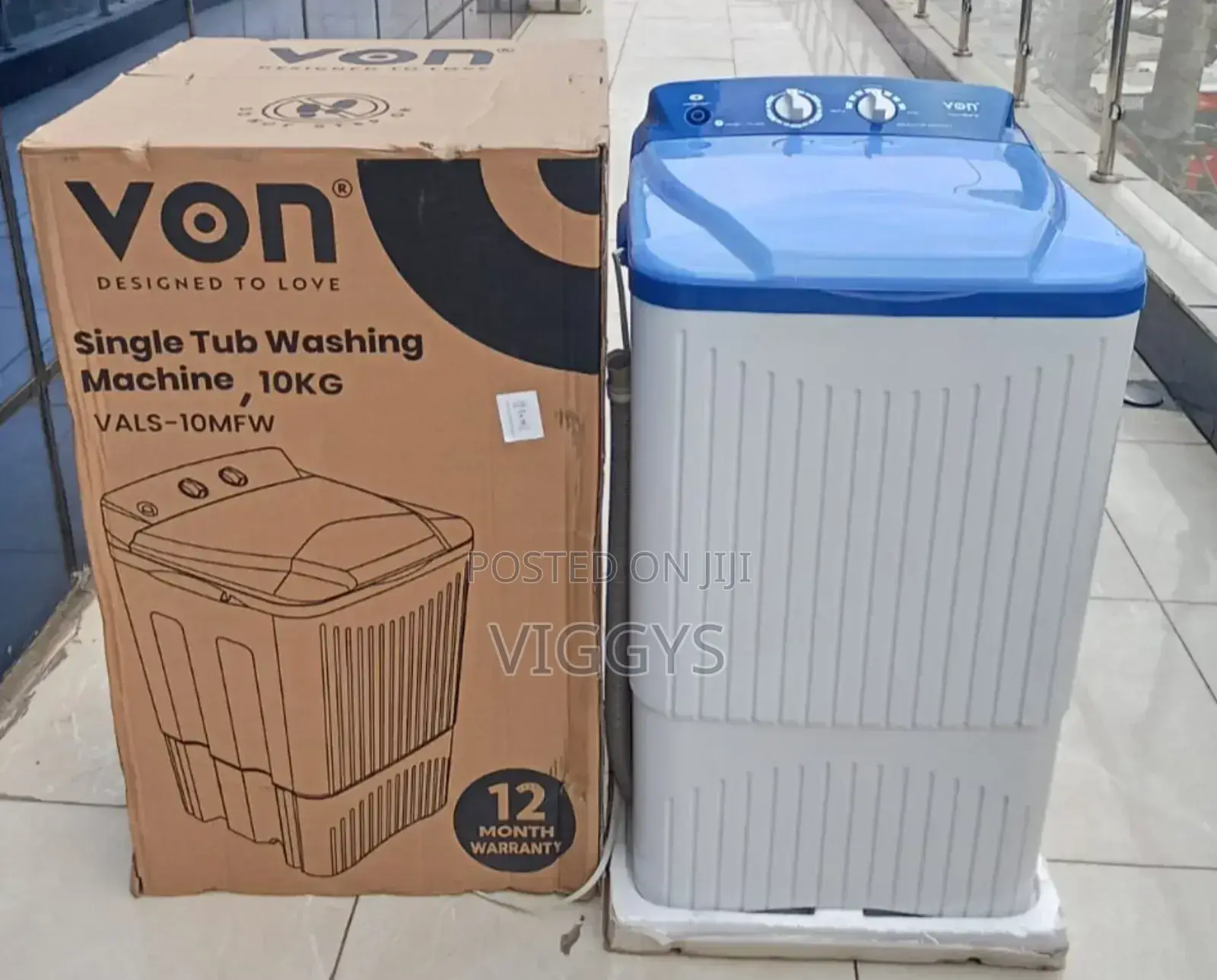 Von 10kg Single Tub Washing Machine