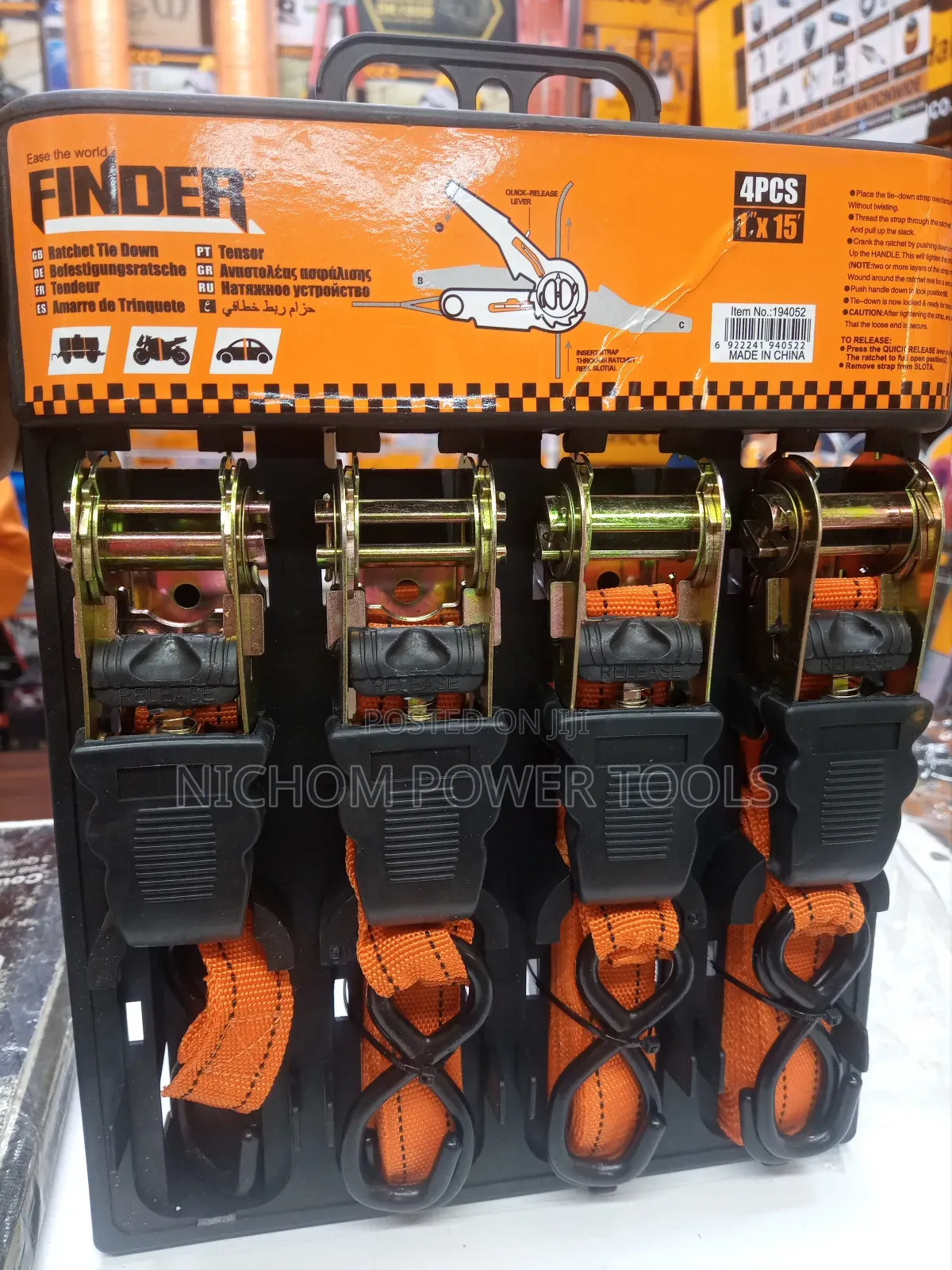 Finder Ratchet Tie Down Straps
