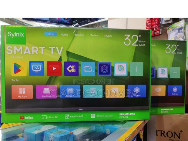 Synix 32 Inches Smart Android Flameless Tv - main view