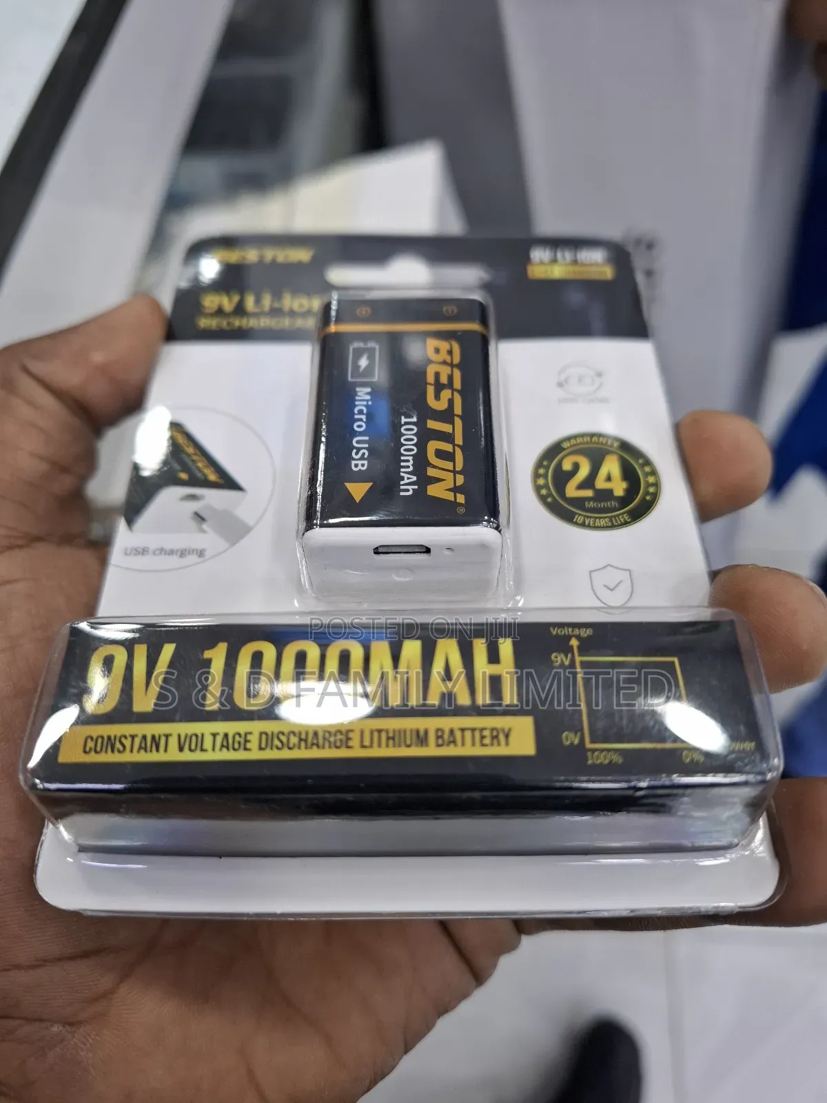 Beston 9v Rechargeable Battery With USB Charger
