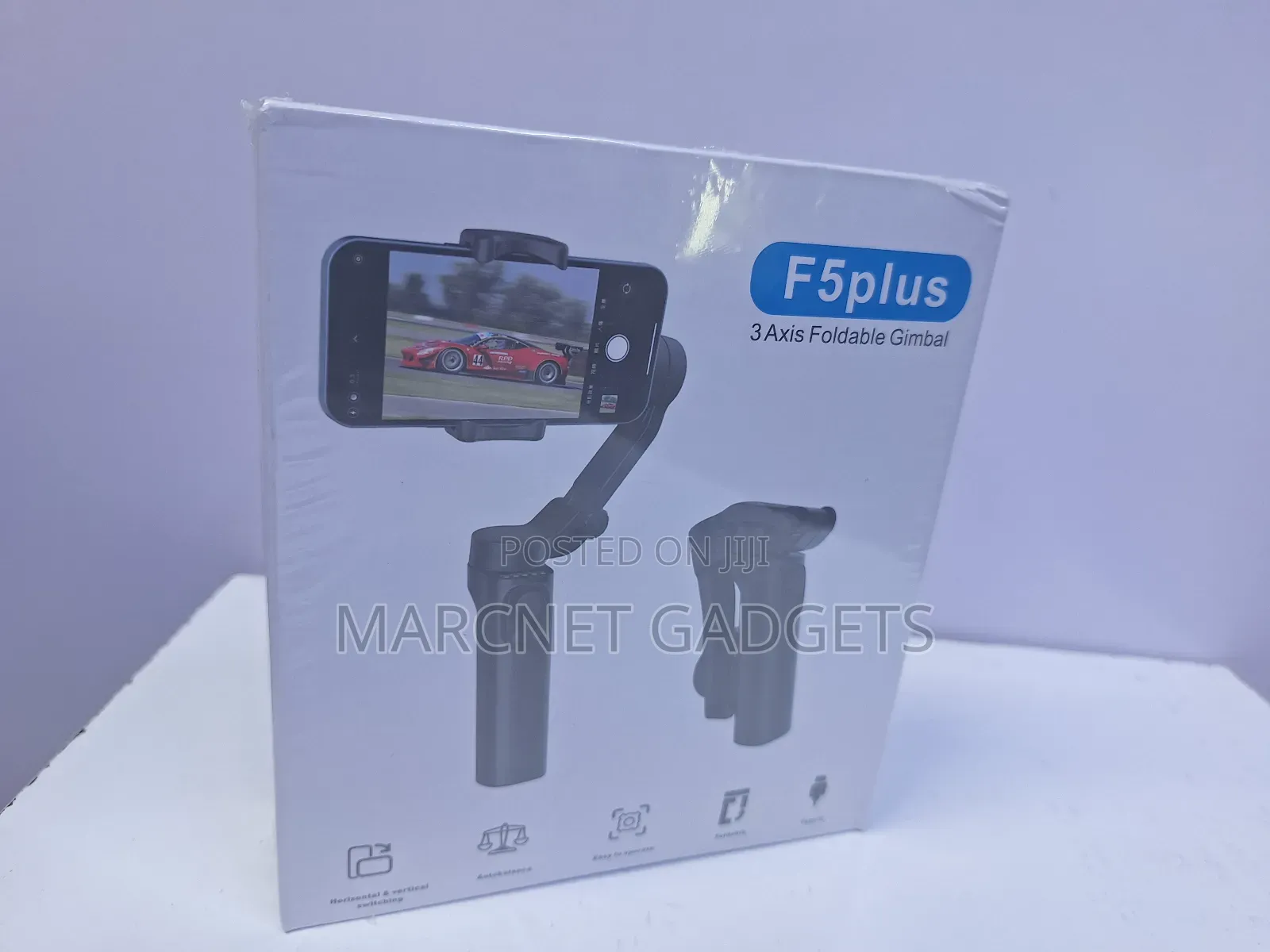 3 Axis Foldable Gimbal Stabilizer F5 Plus Pan Angle 360
