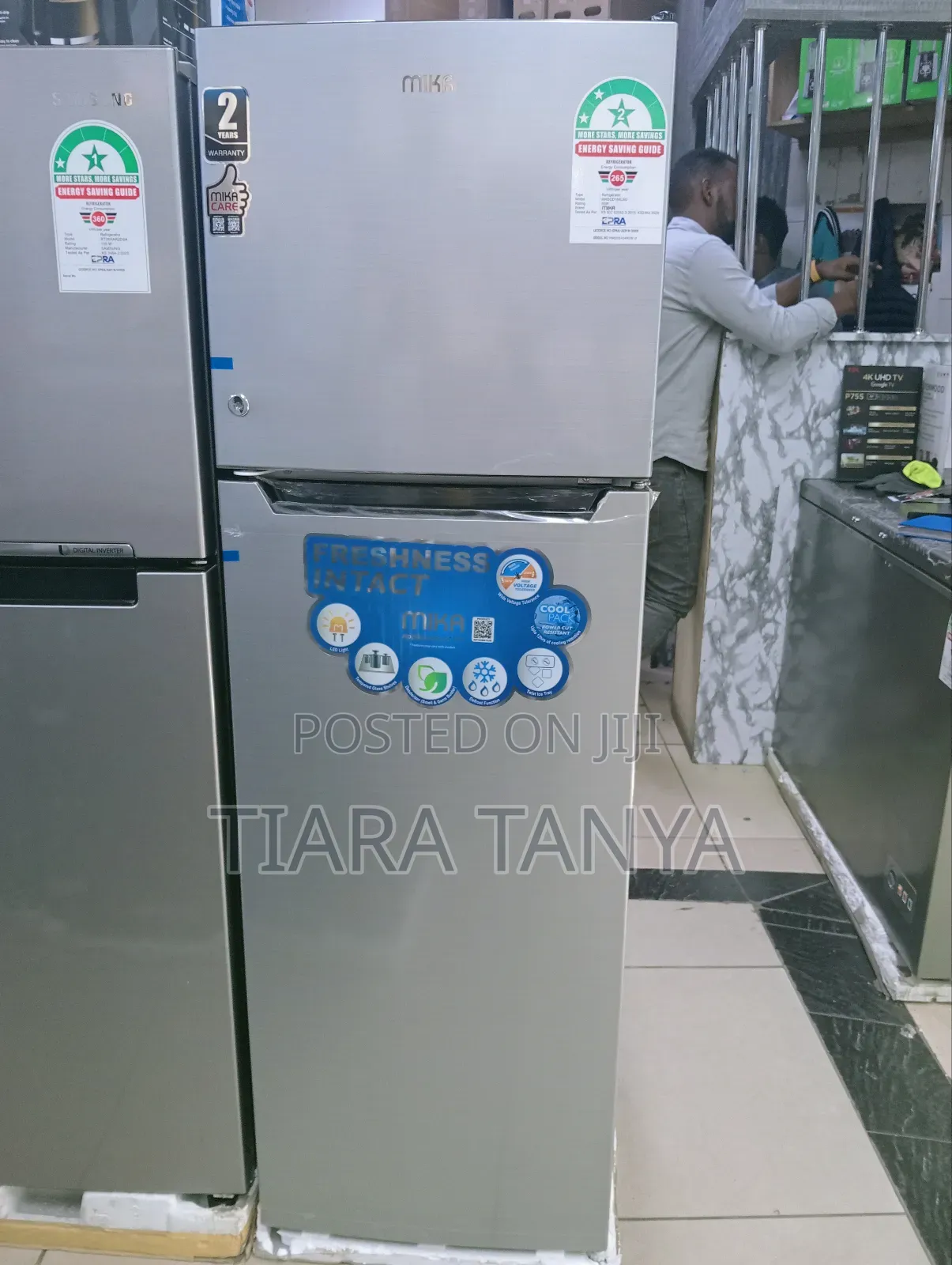 Mika 168 Litres Double Door Fridge on Offer