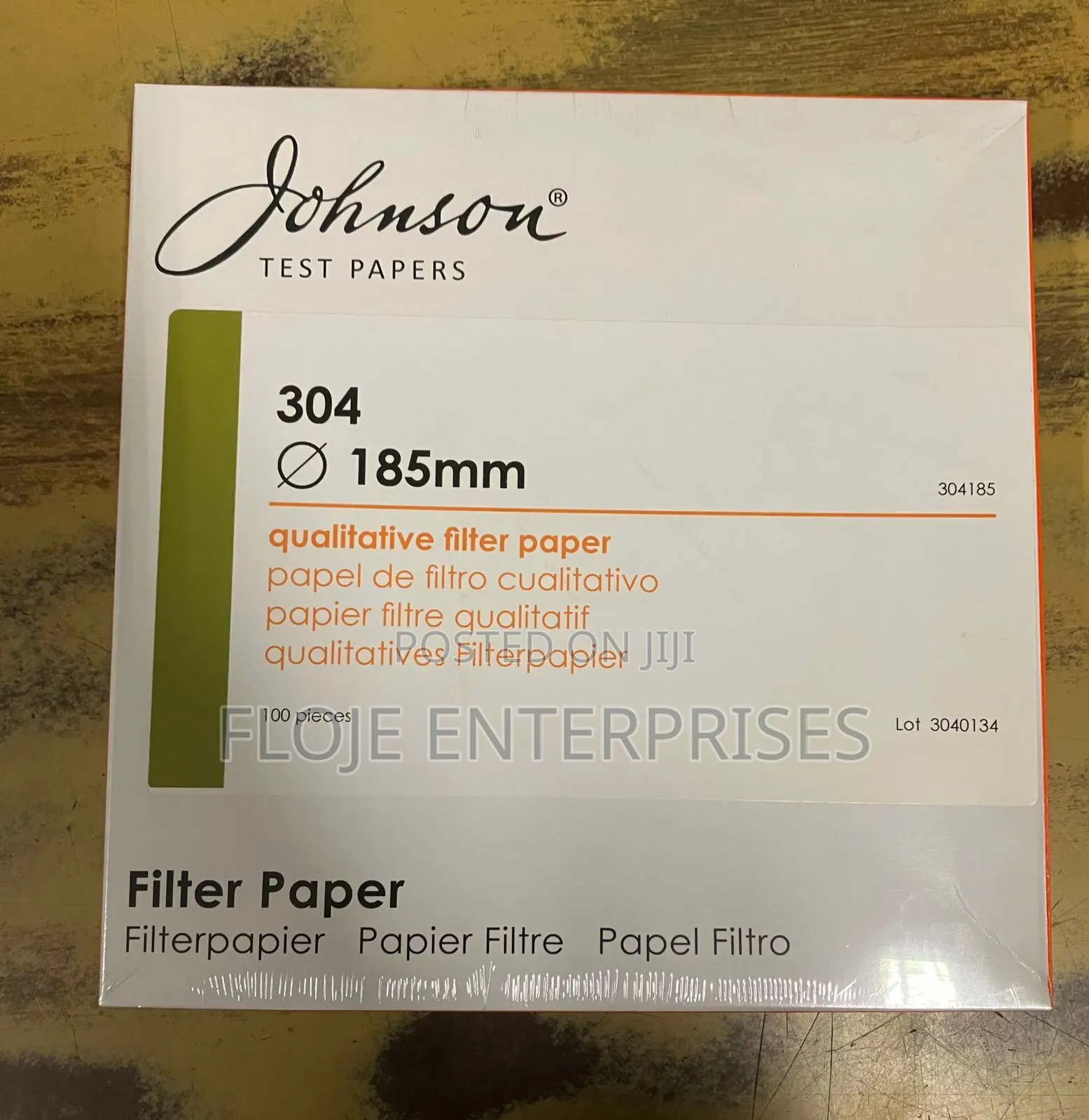 Filter Paper Johnson 304-185mm