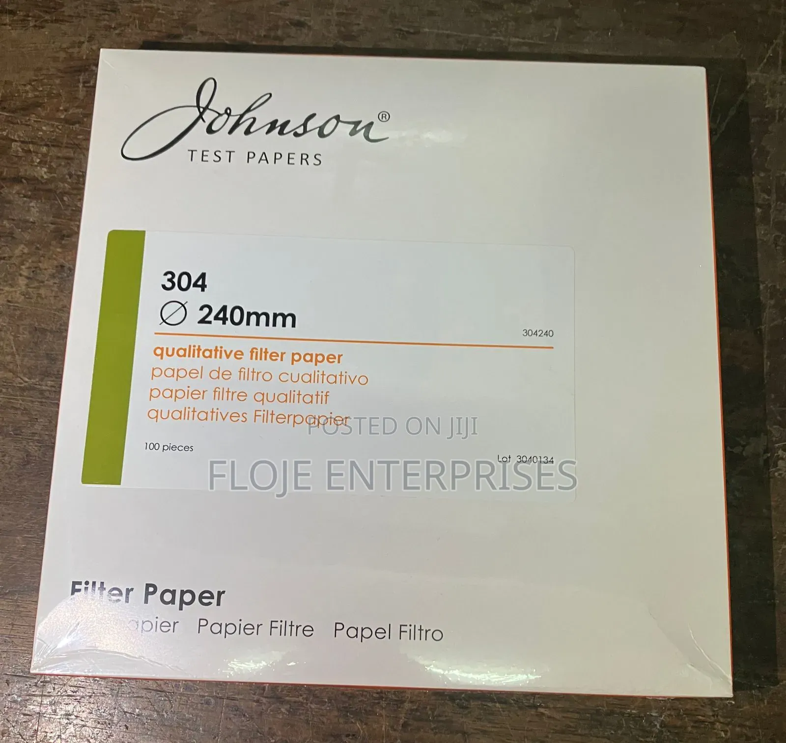 Filter Paper Johnson 304-240mm
