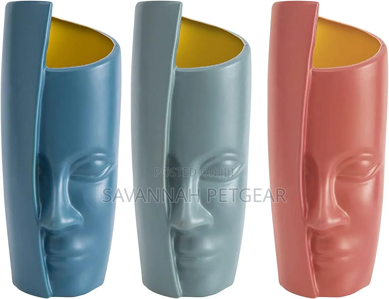 Light Weight Human Face Vase, Plastic Vases for Flowers