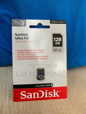 128gb Sandisk Ultra Fit Usb 3.1 Flash Drive ( Black)