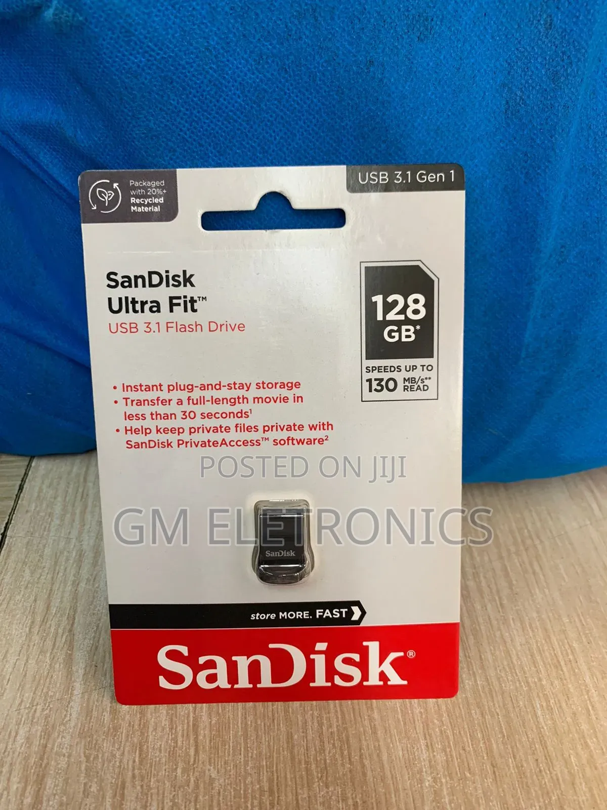 128gb Sandisk Ultra Fit Usb 3.1 Flash Drive ( Black)