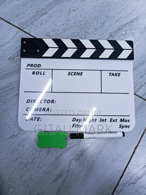 Black and White Acrylic Slate Clapperboard