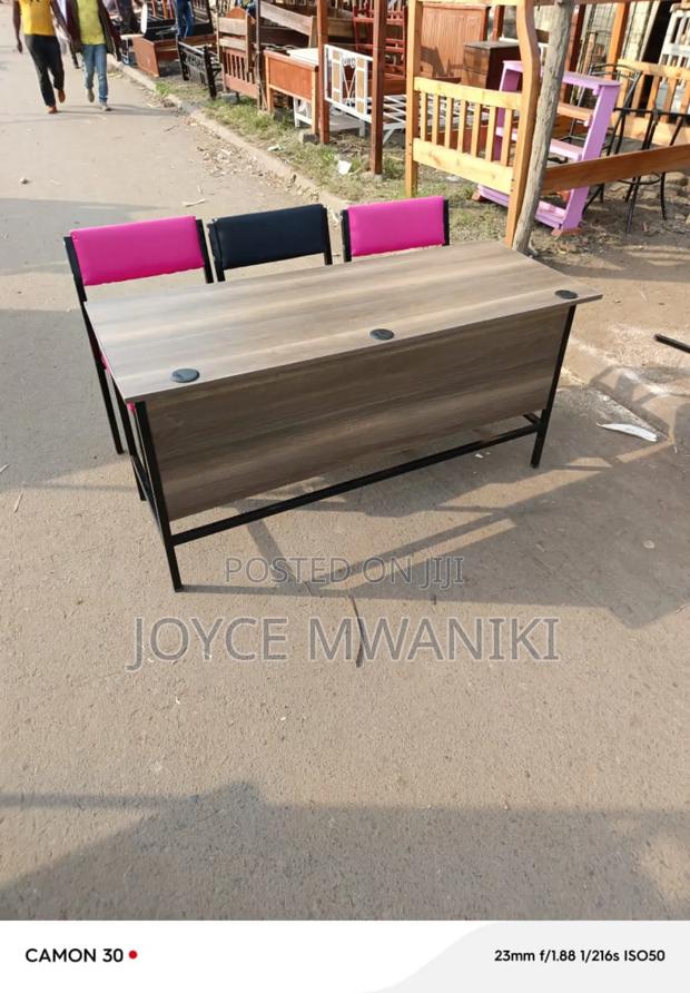 Computer Table 3 Seater With Chairs  - main view