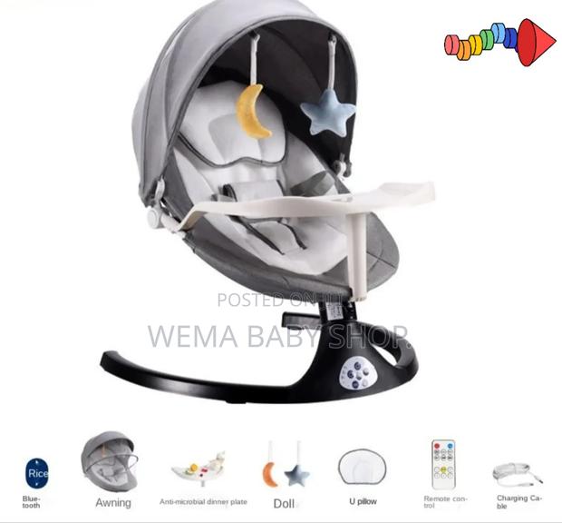 Baby Electric/Battery Swing With Bluetooth Feeding Area - thumbnail 3