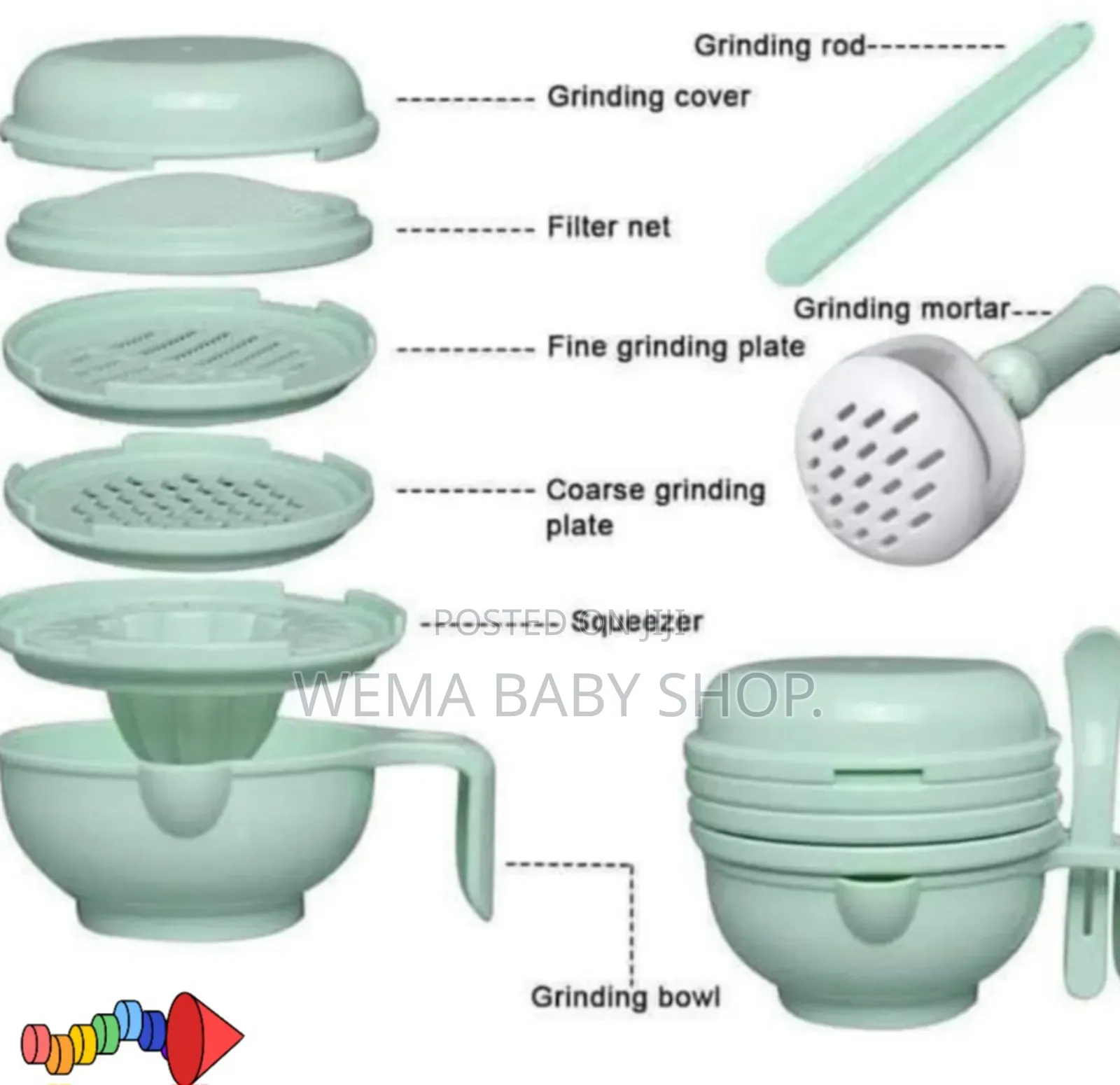 Baby Weaning Grinding Bowl/Mashing Set
