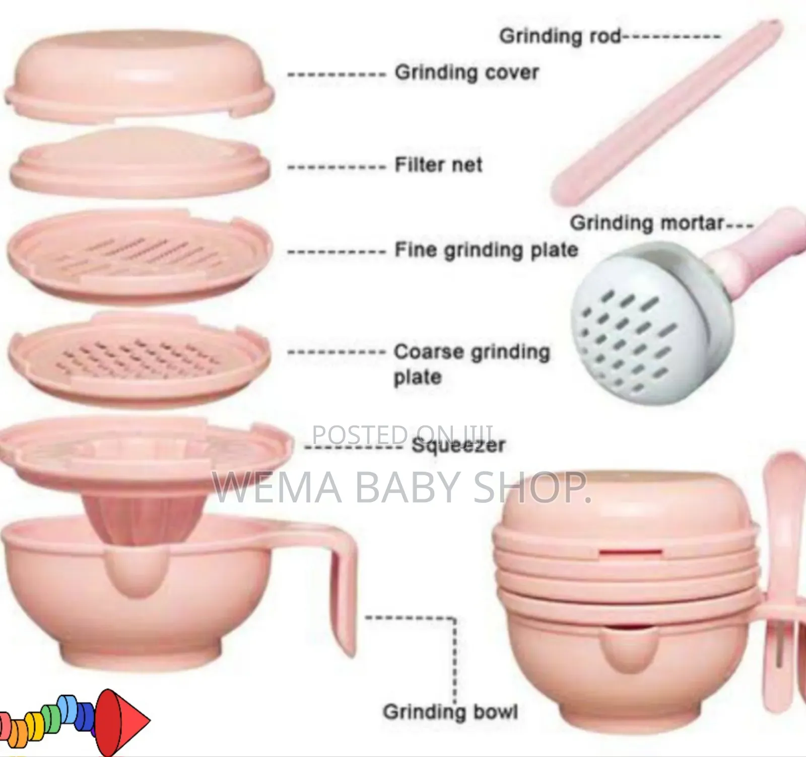 Baby Weaning Grinding Bowl/Mashing Set