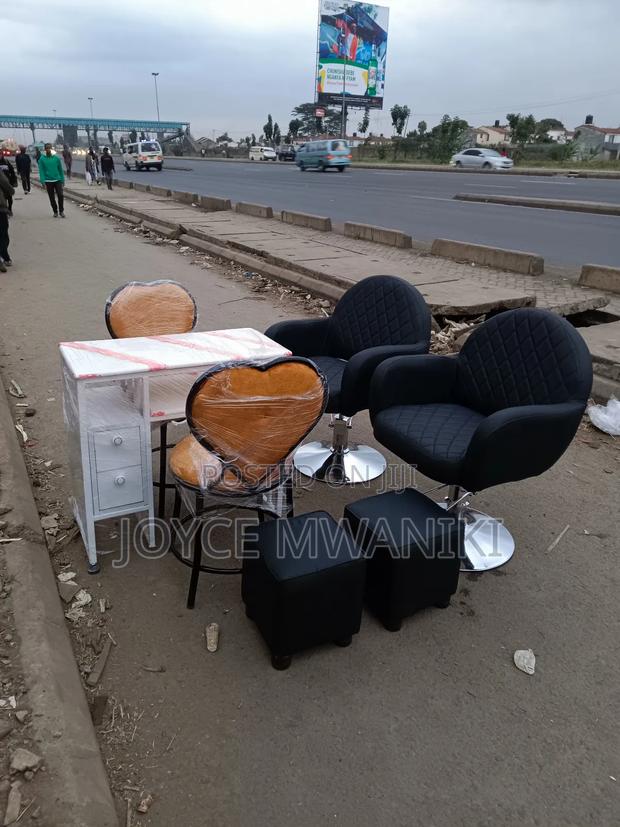 Manicure Set, 2 Salon Chairs, 2 Pedicure Stools
