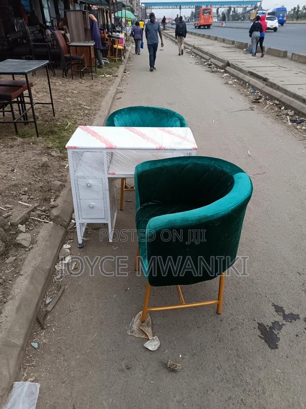 Manicure Set, Marble Table And 2 Seats