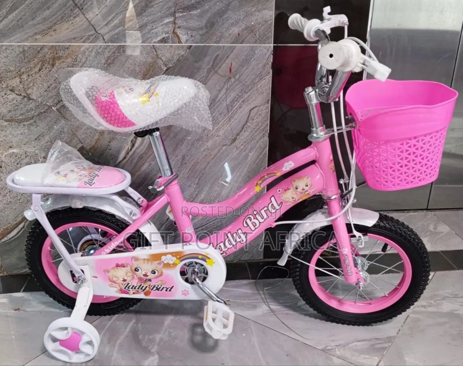 Pink Lady Bird Size 12 Bike for Kids