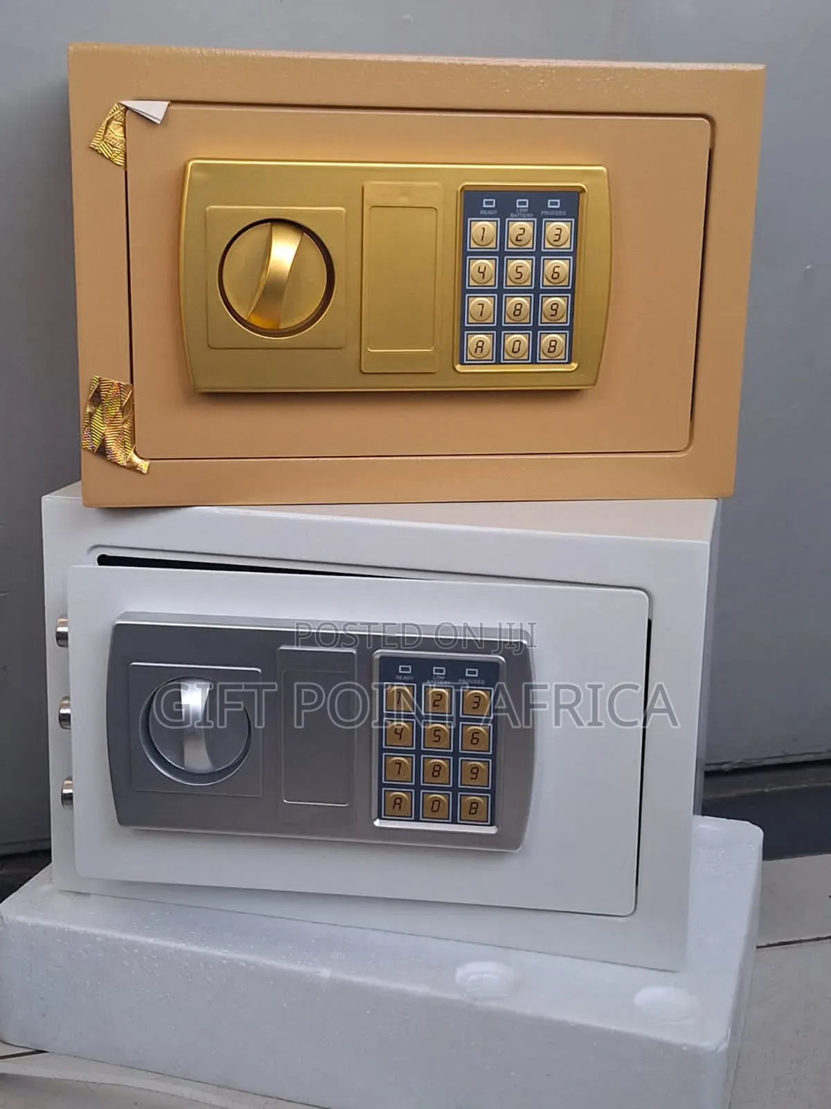 Metallic Money Safe Box With Combination Passwordand Keys