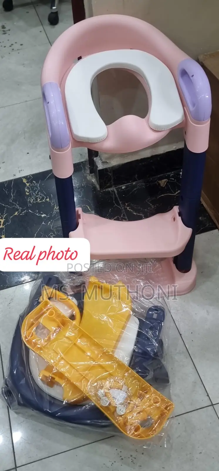 Baby Toilet Seat With Ladder Infant, Training Folding Seat