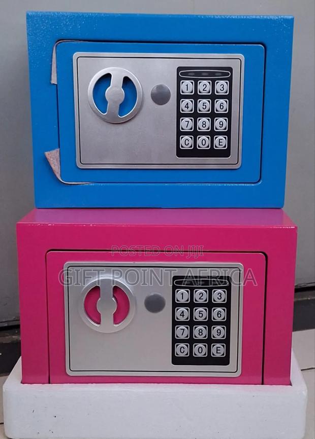 Metallic Safe Box With Combination Password and Keys - main view