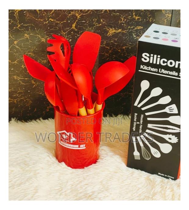 Silicone Nonstick Cooking Spoon 12pcs - main view