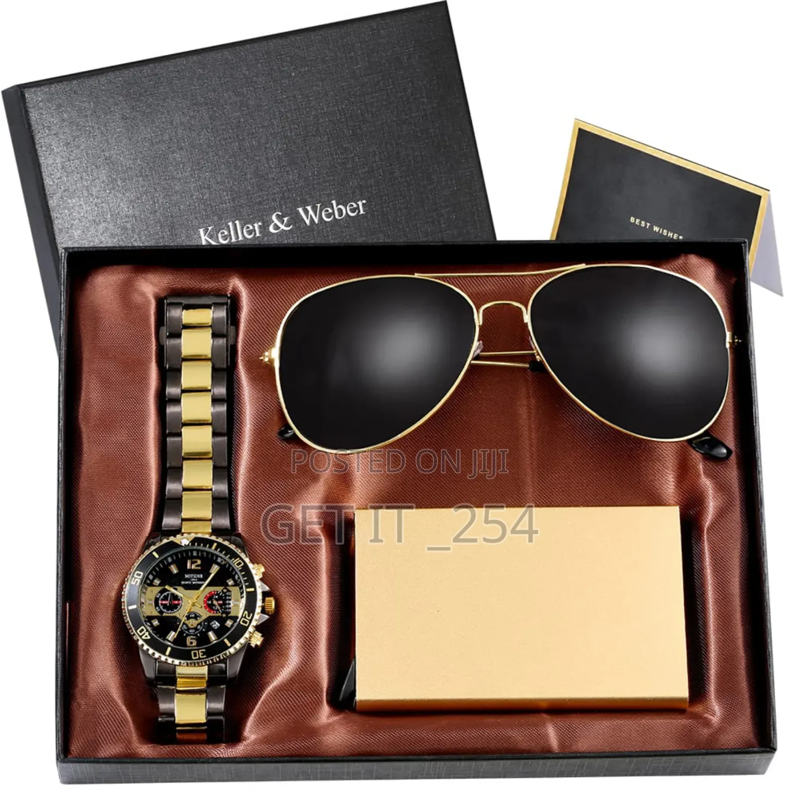 Men Gold Minimalist Luxury Gift Set