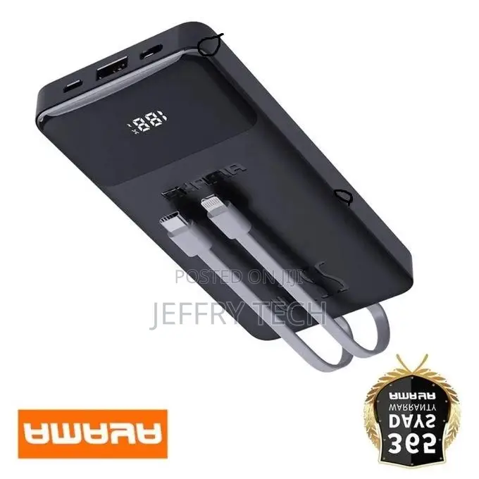 Amaya Power Bank 10000mah 22.5W Super Fast Charging With 2 L
