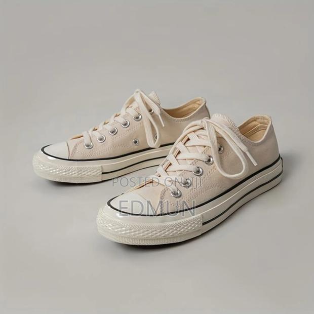 Cream White Converse - main view