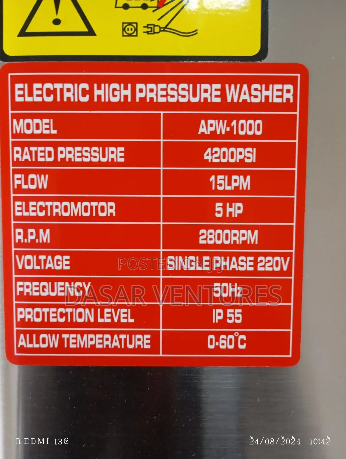 Pressure Washer Aico APW-1000