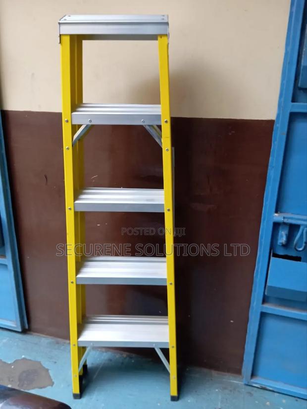 5 Steps FRP Fiberglass Double Sided Self Supporting Ladder - thumbnail 2