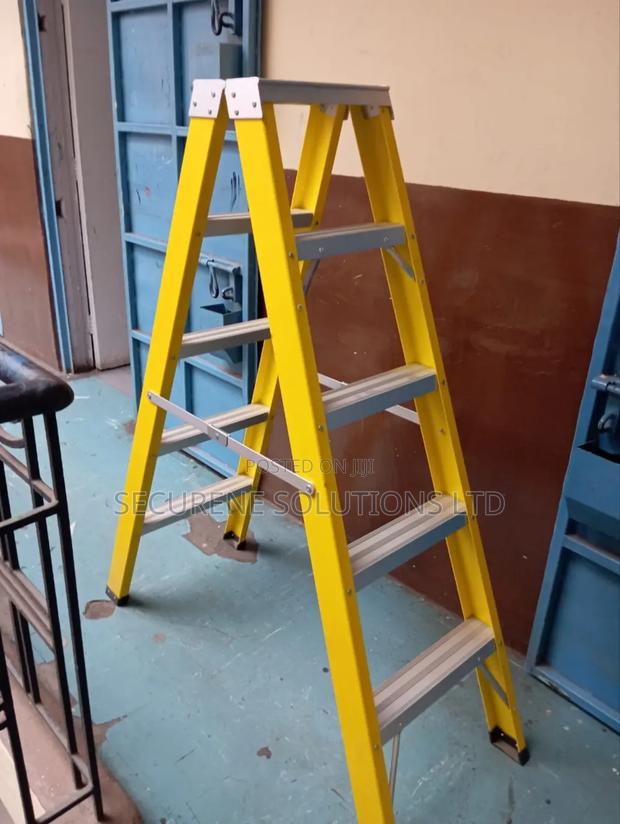 5 Steps FRP Fiberglass Double Sided Self Supporting Ladder - thumbnail 3