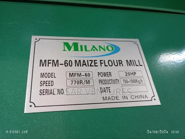 Maize Flour Mill MFM-60. 1000kgs/Hr - thumbnail 4