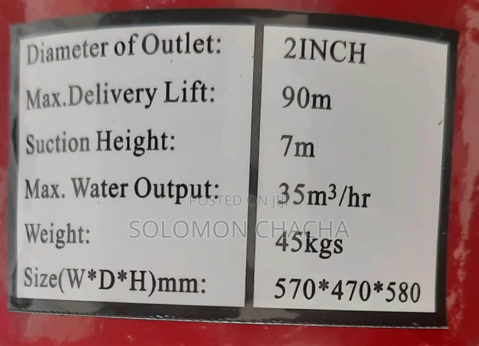 Aico Japan Diesel Water Pump 2 Inches High Pressure 10hp 90m