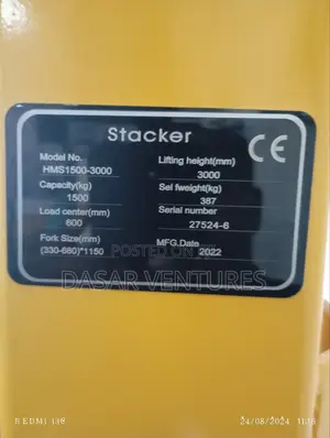 Manual Stacker / Forklift 1.5tonnes