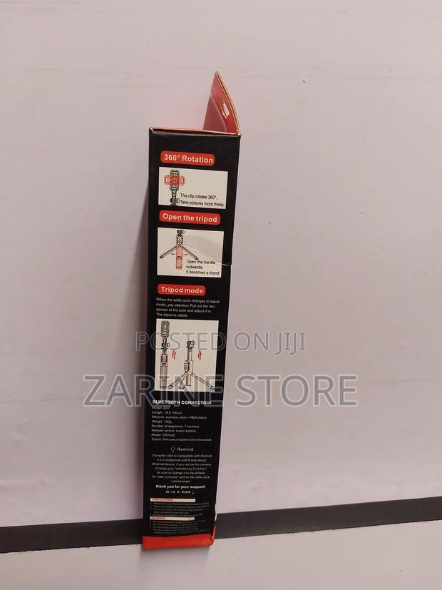 Bluetooth Integrated Selfie Stick 1 Metre Long 360° Rotation - thumbnail 2