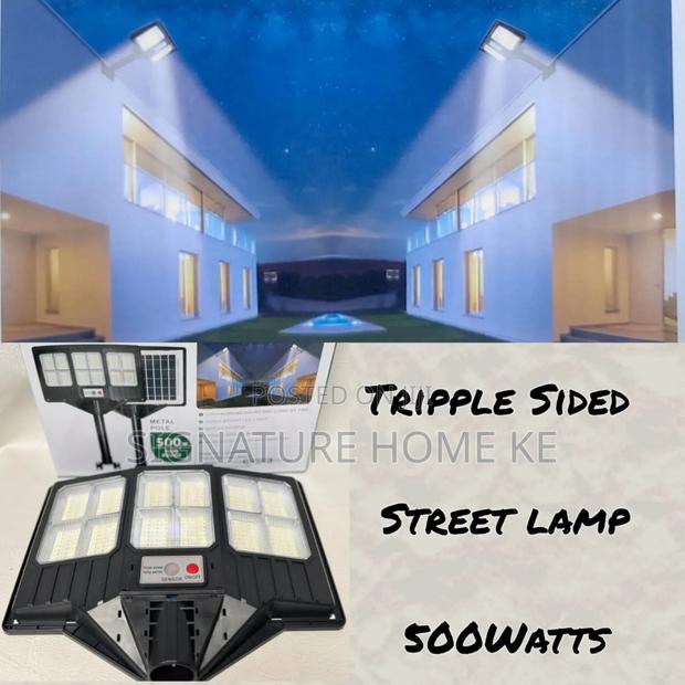 Solar Triple Sided Street Light