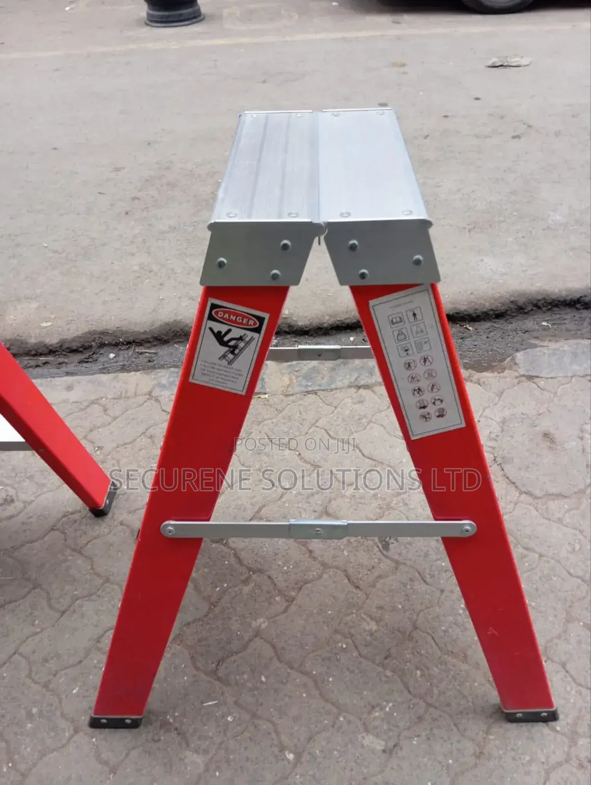 Fiberglass Double Sided Step Ladder 3 Steps Stool