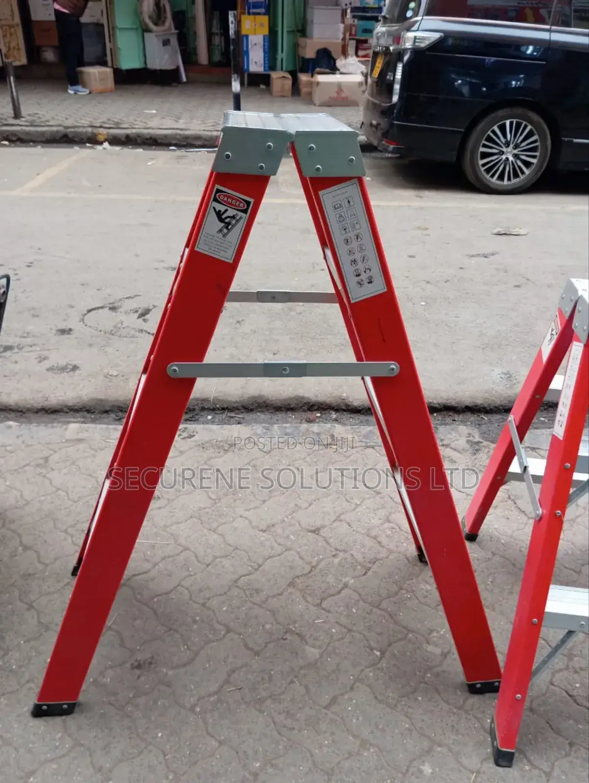 Fiberglass Double Sided Step Ladder 3 Steps Stool