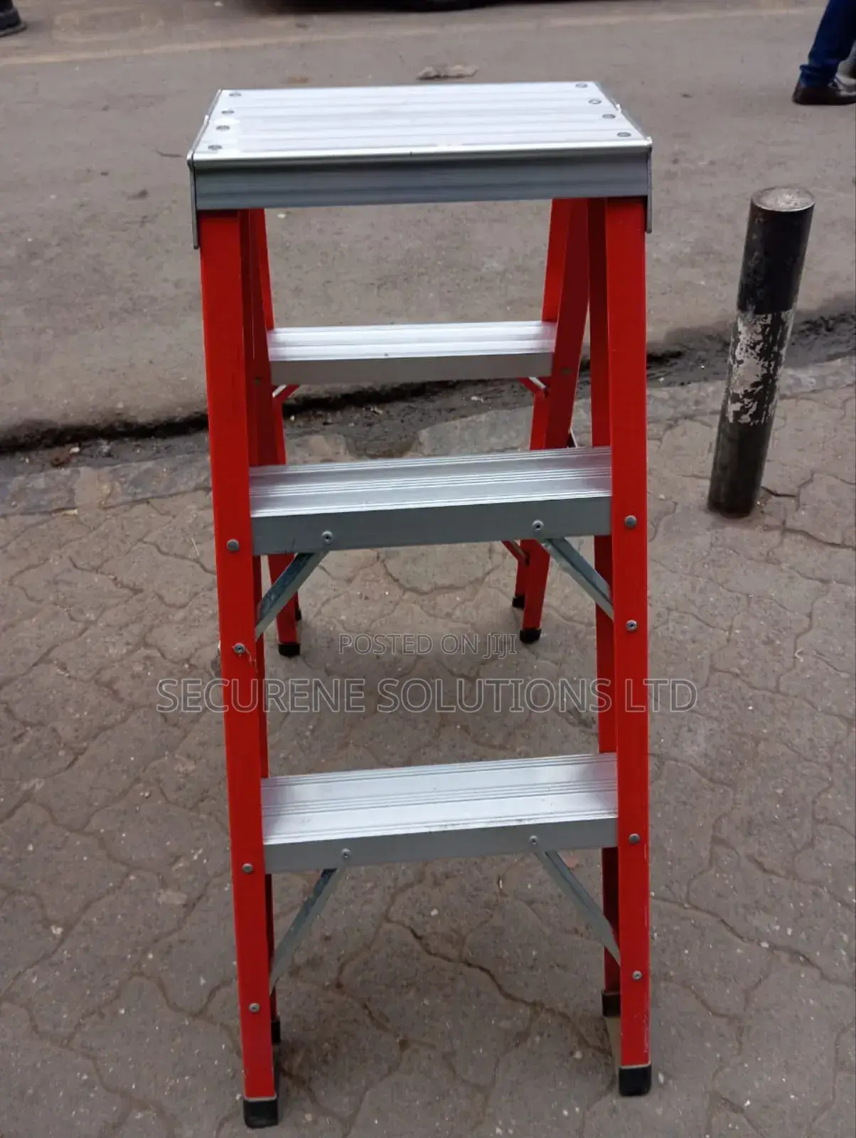 Fiberglass Double Sided Step Ladder 3 Steps Stool