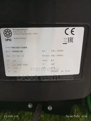 Hot And Cold Pressure Washer - Italian Pw - H28