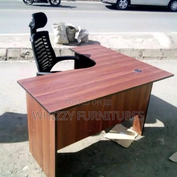 L-Shaped Office Desk and Chair