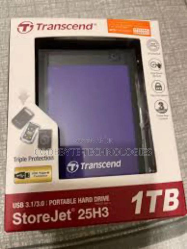 Transcend External HDD 1TB - Purple - TS1TSJ25H3P - main view