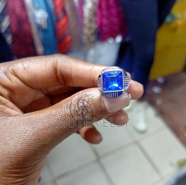 Silver Square Cafflings With a Touch of Loyal Blue - thumbnail 3