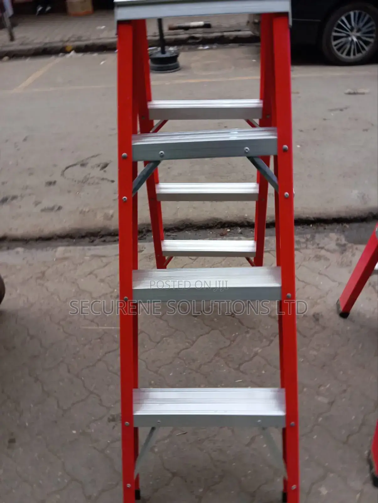 Fibreglass FRP Industrial Double Sided 4 Steps Ladder